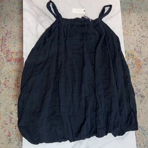 Anthropologie Black Sleeveless Bubble Hem Sundress
